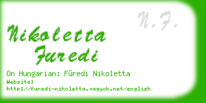 nikoletta furedi business card